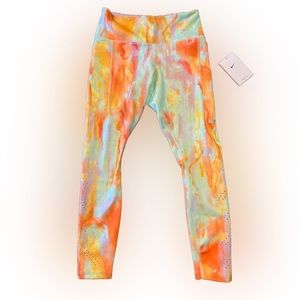 Nike Womens Dri-Fit Mint Foam Epic Luxe Mid Rise 7/8 Running Legging NWT